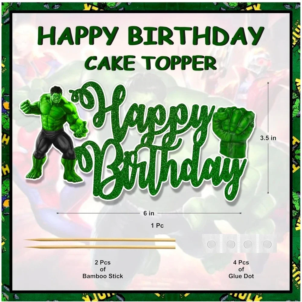 Marvel Hulk Birthday Party‎ Supplies Banner Balloons Table Cover Decorations